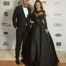 Длинное размера плюс мусульманское вечернее платье для выпускного вечера Дубай женское вечернее платье