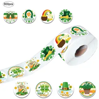 

Irish Day Green Clover Flag Beer Hat Sticker St. Patrick's Day Shamrock Decoration Window Clings Decal Party Decor Ornament