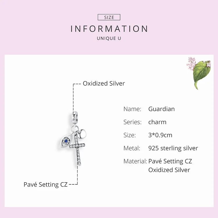 Браслет Pandora, серебро 925,, голубой CZ, Ангел глаз, крест, амулеты, S925 циркон, сделай сам, сердце, глаза, европейский Бисер для ювелирных изделий