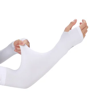 

Summer Cool Sport Sun UV Protection Women Sleeve Thin Long Style Ice Silk Gloves Hand Protector Men Drive Outdoor Arm Sleeve