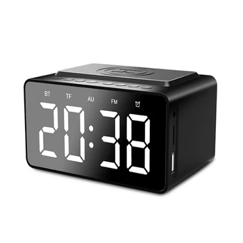 

Wireless Bluetooth Speaker with Clock LED Alarm Clock Power Bank Three - In - One Clock Waterproof support TF AUX FM EY268