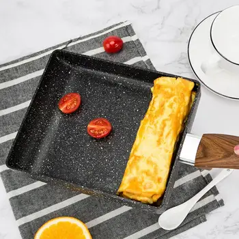 

Household Kitchen Utensils Frying Pan Egg Cooking Steak Pan with Handle for Gas and Induction Cooker