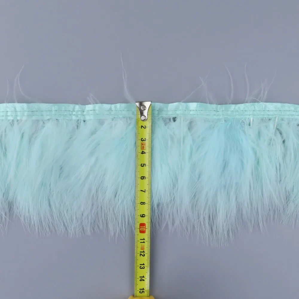 HB0401033 8-10cm mint green marabou feather fringe 3