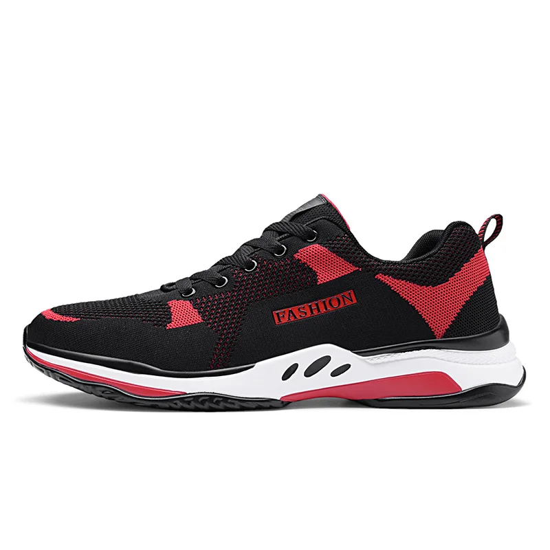Black red Большие размеры 48, 49, 50, мужские кроссовки для бега, светильник, беговые кроссовки, высокое качество, дышащие мужские спортивные кроссовки, мужские кроссовки, zapatillas hombre - Цвет: Black red