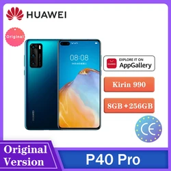 Huawei мобильного телефона P40 Pro Android 10 SuperCharge 90 Гц дисплей 990 Kirin 8 Гб 256 50MP HD камера الهاتف الخلو на телефон