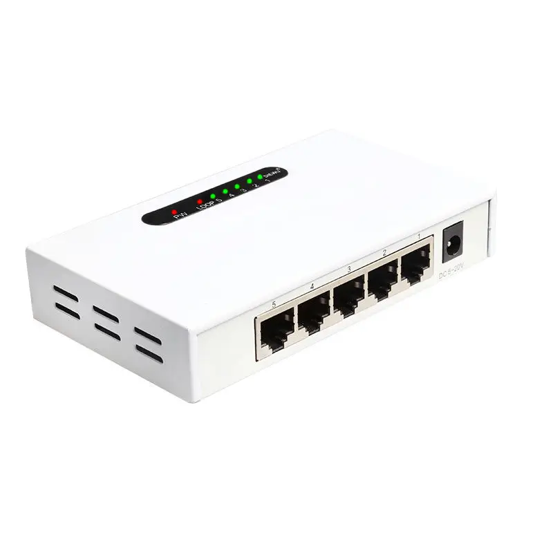 Diewu 5 портов гигабитный коммутатор для интернет-сети 10/100/1000Mpbs Настольный Lan концентратор полный/полудуплексный обмен Ethernet коммутатор(США Plug
