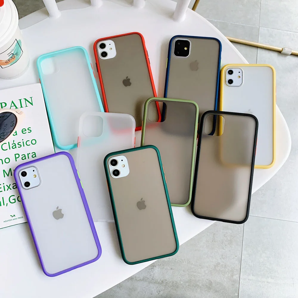 Модный прозрачный противоударный чехол рамка для телефона iPhone X XS XR Max 8 7 6 6S Plus 11 Pro