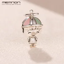 925 пробы Серебряный пропеллер шляпа мальчик талисманы бусины для изготовления ювелирных изделий Подходит Эмаль Шарм бисера браслеты DIY для женщин