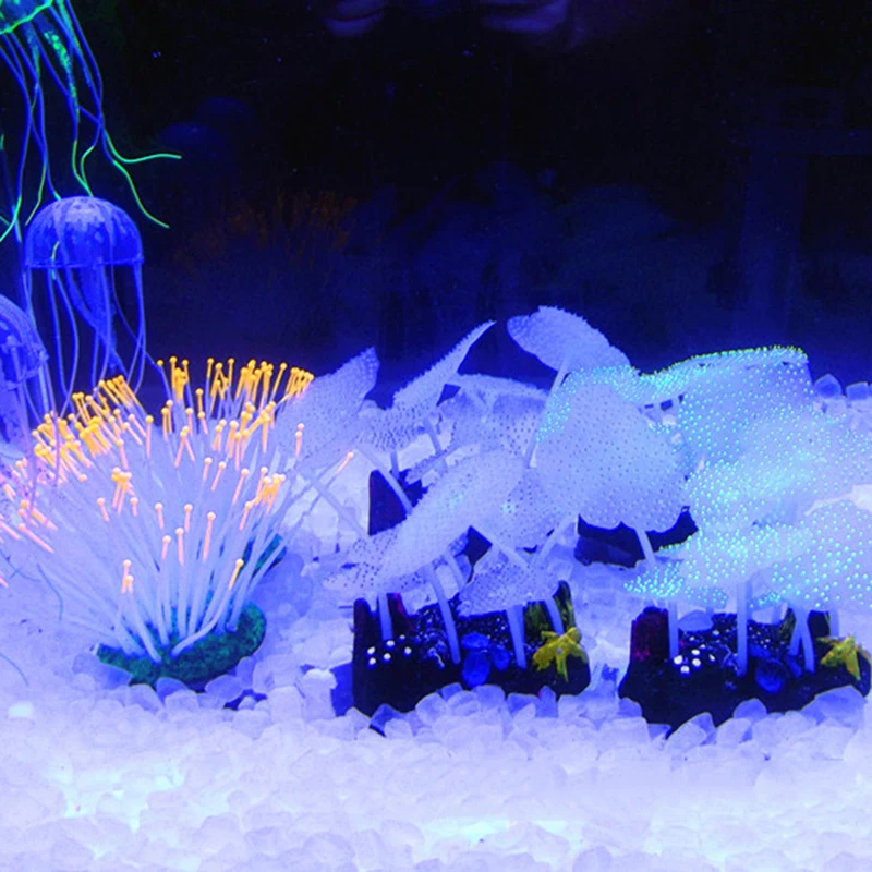 Искусственная Медуза, украшение для аквариума, медуза искусственная, украшение для аквариума, подводное живое растение, светящийся орнамент, водный пейзаж