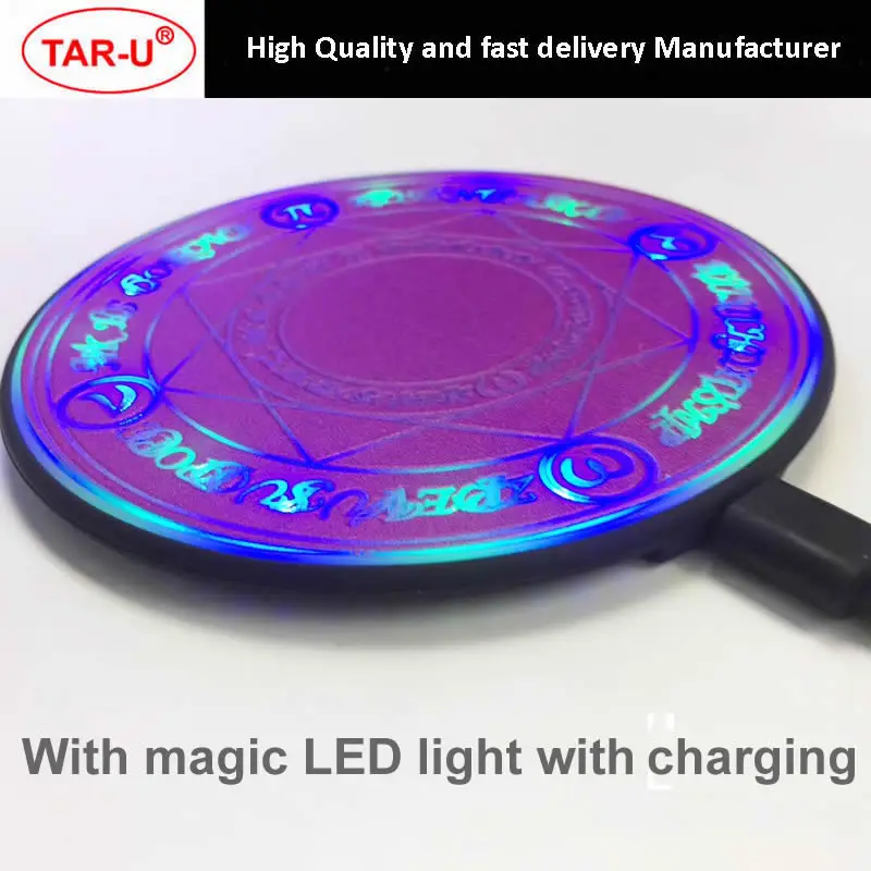20 шт./лот Mini Magic Array 10 Вт Быстрое беспроводное зарядное устройство для iPhone Samsung Xiaomi