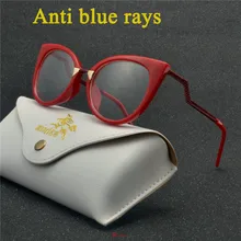Очки для чтения "кошачий глаз" женские анти-синий светильник очки дальнозоркости красная оправа Очки для дальнозоркости+ 1,0 1,5 синий светильник блокирующие очки NX