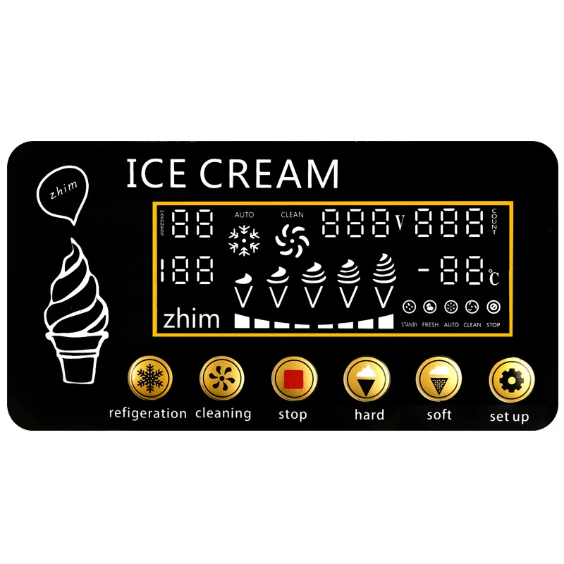 ZM-A168 Ice Cream Machine 16-18L/H Commercial Desktop Small Three-color Soft Ice Cream Machine 1200W Ice Cream Cone Machine 4