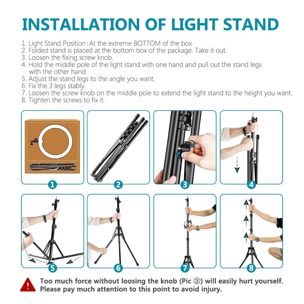 US $185.04 Neewer 19Inch RGB LED Ring Light With Stand 60W Dimmable BiColor 3200K5600K CRI With Special Scenes Effect For Selfie Makeup