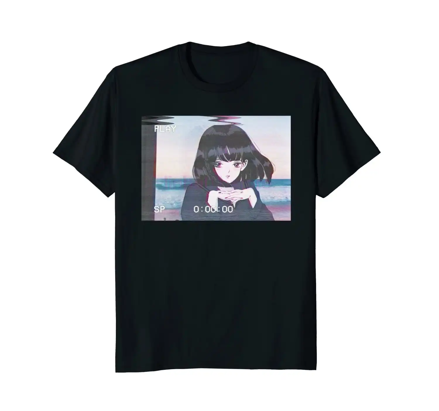 Sad Boy Retro Japanese Anime Beach Summer Vaporwave T Shirt 100 Cotton Print Tshirt Boyfriend Gift T Shirts Aliexpress