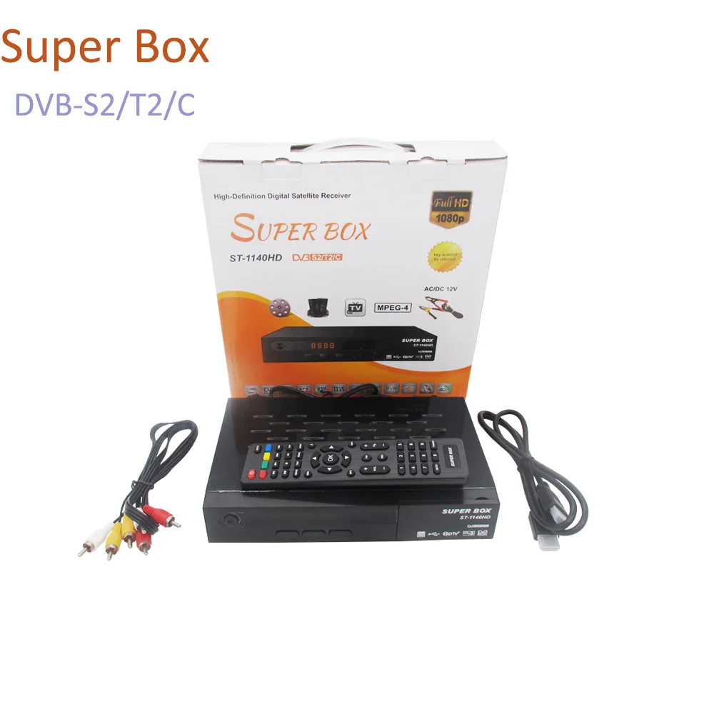 

Super Box Digital Satellite Receiver DVB-T2 DVB-S2 DVB-C Support Cccam Newcamd Mgcamd Powervu Key TV Turner vs freesat v7 Tv Box