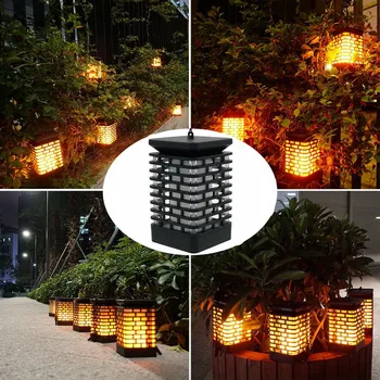 

99LEDs Solar Light Waterproof Landscape Flame Light LED Garden Lights Wall Lamp Outdoor Pathway Stairs Hanging Solar Lantern