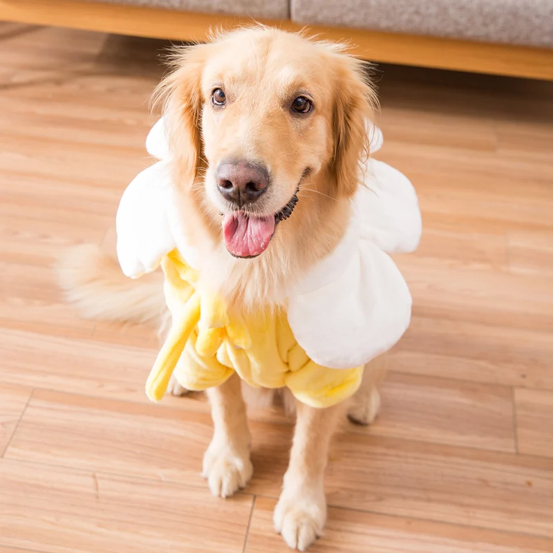 Hipidog Подсолнух Милая одежда для больших собак фланелевая Флисовая теплая Пижама для собак большой средний