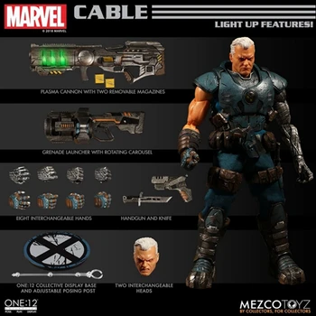 

Genuine Mezco Toyz one: 12 Marvel Electric Cable Electric Lock Cable 6 Inch Cloth mode Figure Model Dolls Figurals