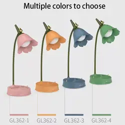 Lampe de Table Rechargeable en forme de fleur, Design luxueux, dorée, luminaire décoratif d'intérieur, nouveauté 