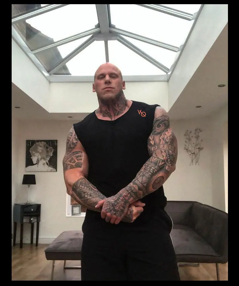 Muscle Dr. Европа и Америка Brother стиль свободный крой спортивный жилет мужской фитнес без рукавов Футболка жилет