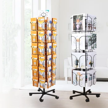 

Home of exhibition Postcard information brochure rotation display stand single color folding magazine storage shelf landing