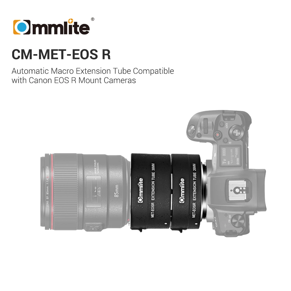 Commlite CM MET EOS R Автоматическая макро удлинительная трубка совместимая с камерами и