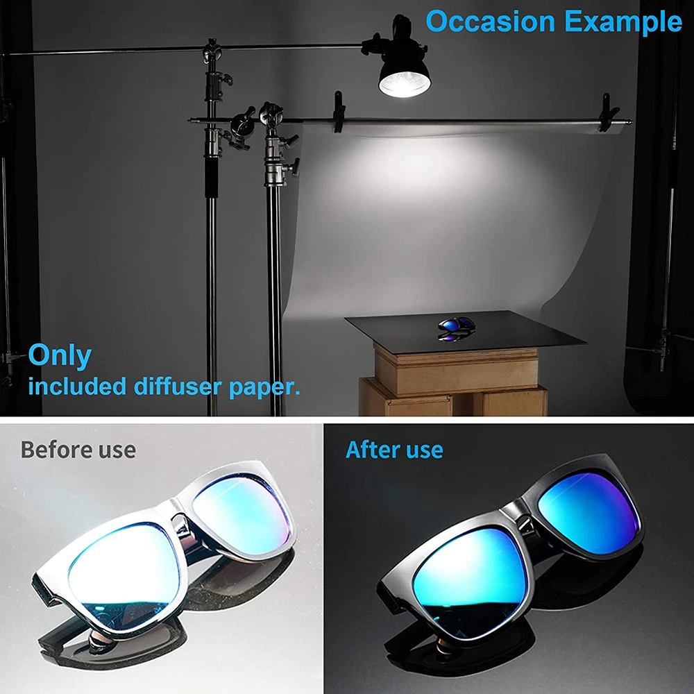 Selens 1.2x1m 디퓨저 종이 사진 유니폼 라이트 방수 강력한 안정성 사진 스튜디오 용 흰색 패브릭 소프트 라이트 종이