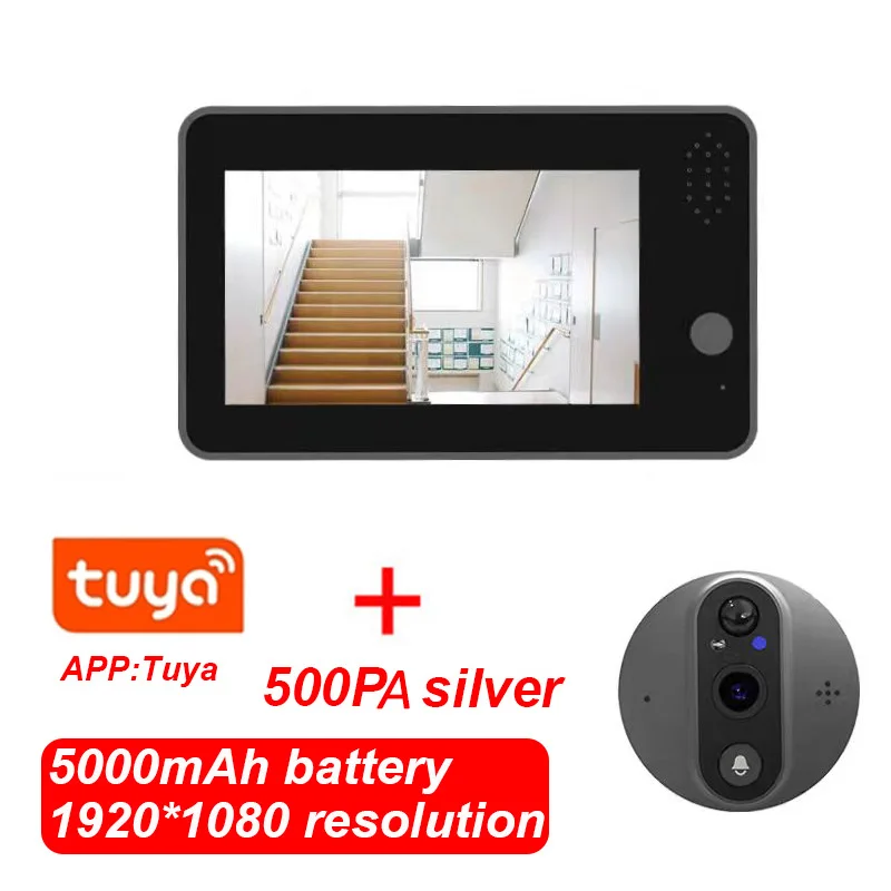 Peephole Wifi Doorbell Camera APP Control  HD1080P For IOS Andriod Night Vision PIR Motion Detection Video Smart door bell 