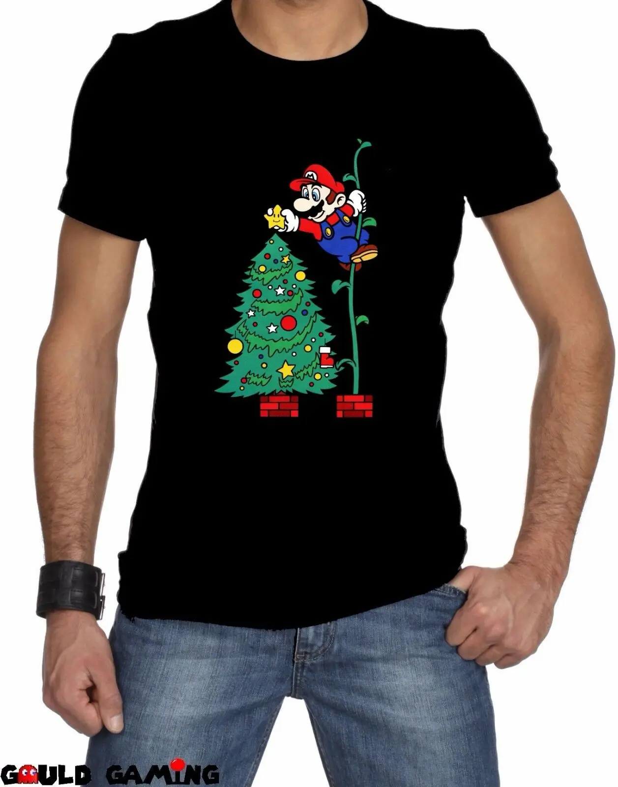 Братья Супер Марио Рождество футболка унисекс хлопок Видео игровой коммутатор бренд