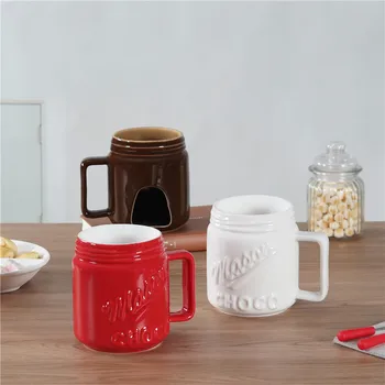 

Fondue Mug Set Personal Mini Fondue Pots Chocolate and Cheese Fondue Maker Kit Individual Butter Melter Cup Small Queso Warmer