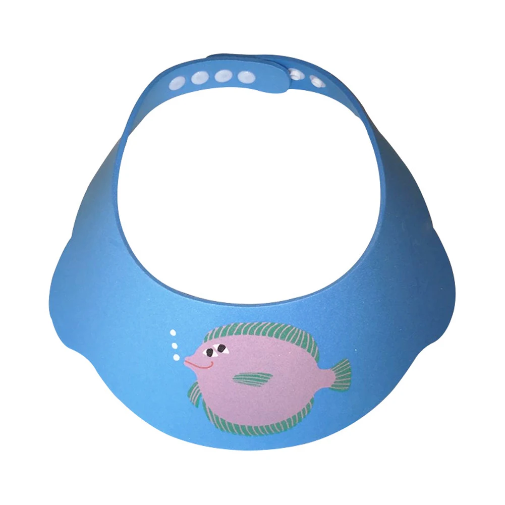 Шампуни, воды дождевания праздничные волосы Защитная мышь мультфильм гибкий милый душ халат для детей, солнцезащитный козырек, детская шапка регулируемый - Цвет: Синий