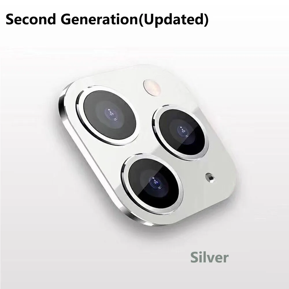 Задняя камера, стеклянная Защитная пленка для объектива, наклейка для iPhone 11 pro, поддельная камера для iPhone X Xs Max, Защитная Наклейка для задней камеры - Цвет: Second Generation