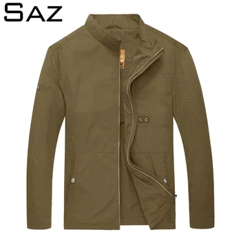 

Saz acket Men Casual Slim Fit Pilot Coat Male Fashion Men Clothes Jackets New Brand Zipper Overcoats