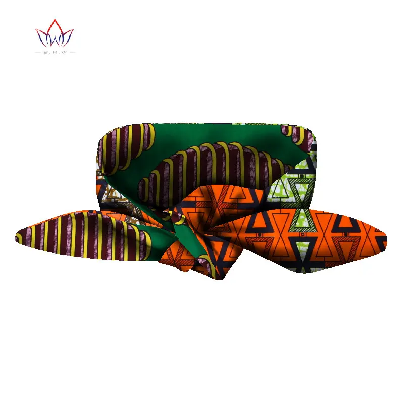 BRW Двусторонняя повязка на голову в африканском стиле, Анкара, головные повязки для женщин, Анкара, шарф, Африканский воск, принт, повязки на голову, универсальные, WYX32 - Окраска металла: 1