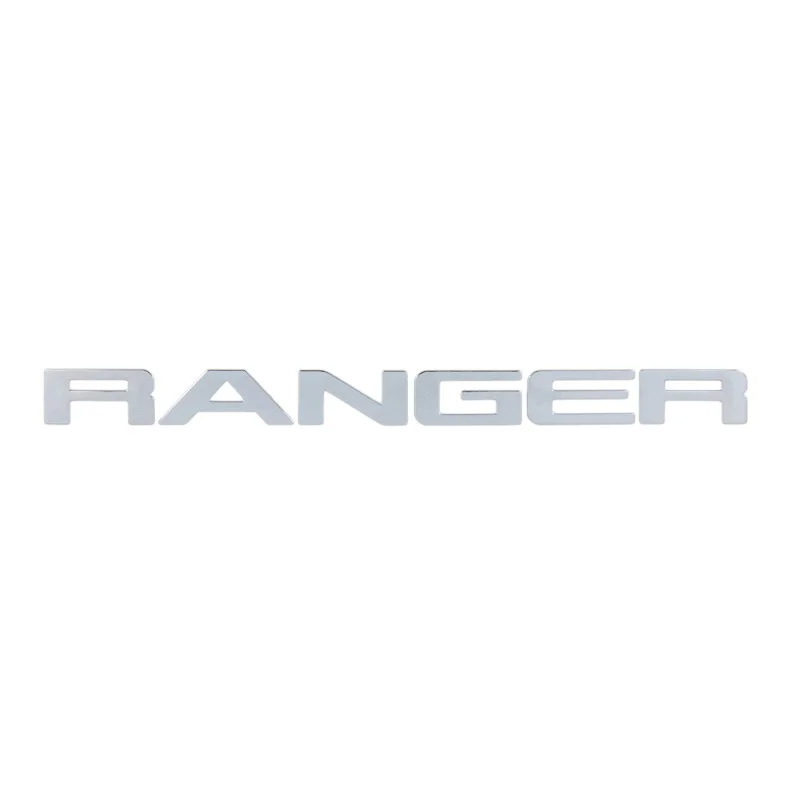 Для Ford Ranger- решетка верхнего логотипа Письмо гриль RANGER 3D эмблема размер ABS наклейка с клеем хром стиль - Цвет: Chrome