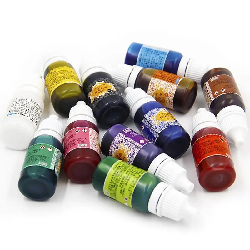 12 Colors UV Resin Ultraviolet Curing Resin Liquid Pigment Dye Handmade Art Craft