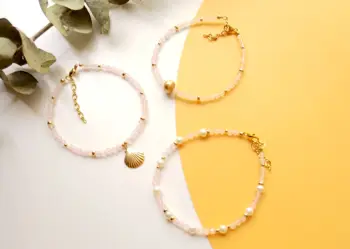 

Lii Ji Natural Rose Quartz Freshwater Pearl American 14K Gold Filled Bracelet