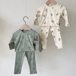 Pyjama décontracté pour nouveaux nés, ensemble 2 pièces pour garçons et filles, vêtements de nuit pour enfants de 0 à 1 à 3 à 5 ans, 2022 