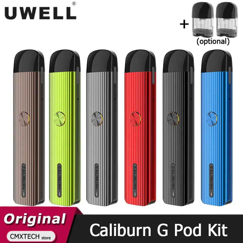 Uwell-Kit de vapeo Caliburn G Pod Original, batería de 690mAh, 18W de potencia, Cartucho de calibre de 2ml, vaporizador de cigarrillo electrónico