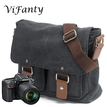 

Camera Canvas Messenger Bag Canvas SLR Camera Bag - Small Vintage Shoulder Bag Crossbody Satchel bag