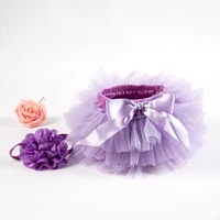 Bébé filles Tulle Tutu Bloomers infantile nouveau-né couches couverture 2 pièces jupes courtes + bandeau ensemble filles jupes arc-en-ciel bébé jupe 5