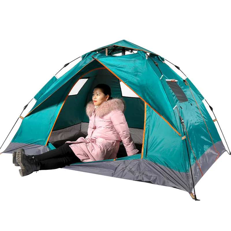 

210*150 Outdoor Automatic Tent 3-4 Person Camping Tent Easy Instant Setup Protable Backpacking for Sun Shelter Travelling Hiking
