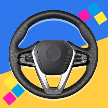 

Auto Braid On The Steering Wheel Cover for BMW G20 G21 G30 G31 G32 X3 G01 X4 G02 X5 G05 X7 G07 Z4 G29 Car Braiding Wheel Covers