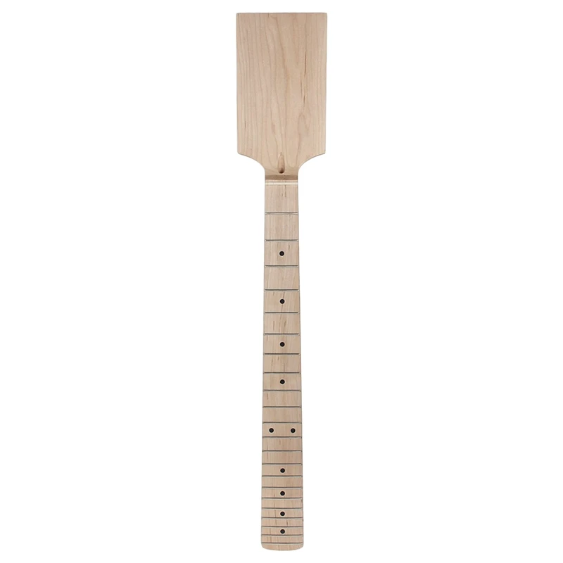 

Electric Guitar Neck Paddle Head Maple 22 Frets Dot Inlay Unfinished Diy Parts