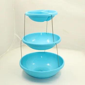 

Three Layers Rotating Fold Fruits Disc A Snack Plate Cake Frame Tray Can Flexible Accept Disc