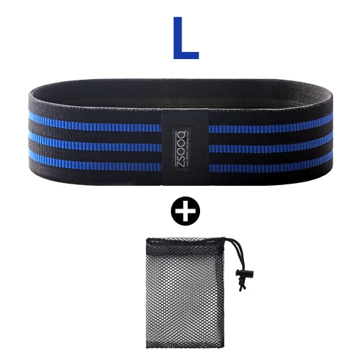 Blue Fabric band Fitness Hip Loop Resistance Bands Anti-slip Squats Expander Strength Rubber Bands Yoga Gym Training Braided Elastic Bands Sports - Color: Blue Fabric band