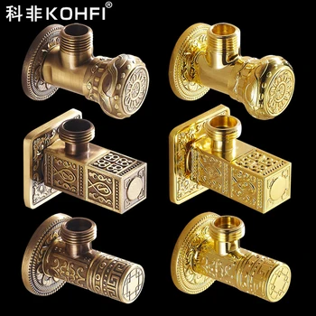

All Copper Antique Triangle Valve High Pressure Angle Valve Faucet Toilet Water Heater Hot and Cold Universal Angle Valve