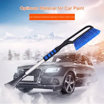 

Ice Scraper Extended Pole Expandable Winter Multifunctional Snow Shovel Snow Clearing and Deicing Tools Vehicle Supplies