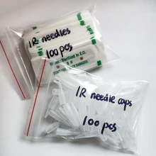 100 шт 1R иглы и 100 шт 1R иглы колпачки для перманентного макияжа бровей подводка для глаз губы татуировки машины