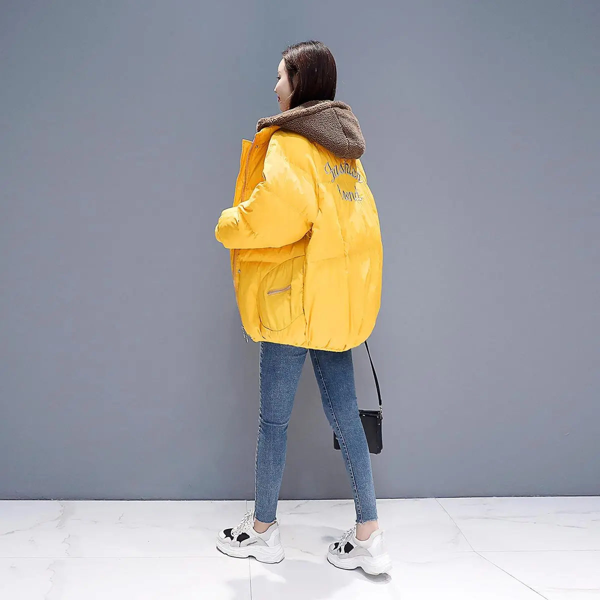 

Cotton-padded Clothes Women's 2019 Winter New Style Korean-style Small Coat Short Loose Cotton Coat Versatile Elegant Hooded Cot